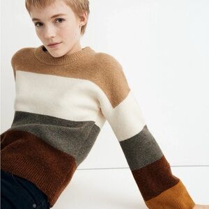 Madewell Color block Crewneck with Bell Sleeve